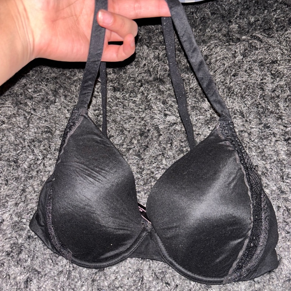 Victoria's Secret Black Satin Bra
